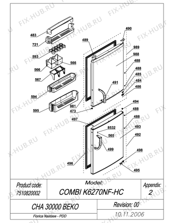 Схема №5 BEKO CHA 30000 (7510820002) с изображением Микрокомпрессор для холодильника Beko 4589410300