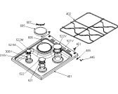 Схема №1 KK51102HW1 (241212, 251F.13) с изображением Решетка на поверхность для плиты (духовки) Gorenje 237867