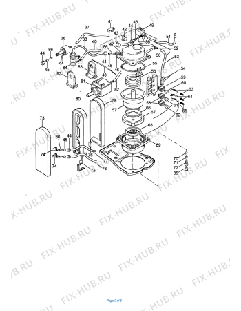 Схема №2 BAR M 100  EX:A с изображением Элемент корпуса для кофеварки (кофемашины) DELONGHI 7132100600