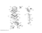 Схема №4 KA80DA40SA Side by side с изображением Испаритель для холодильной камеры Bosch 00711289