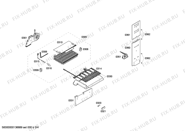 Схема №2 K5870X3 с изображением Дверь для холодильной камеры Bosch 00247444