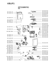 Схема №4 XP7260J4/70G с изображением Корпусная деталь для кофеварки (кофемашины) Krups MS-5883838