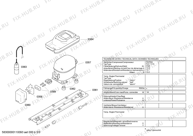 Схема №3 KI4AE17 Z81240I с изображением Ремкомплект для холодильника Siemens 00493507