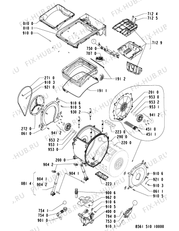 Схема №2 AWT 5108 с изображением Микропереключатель для стиралки Whirlpool 481228218989