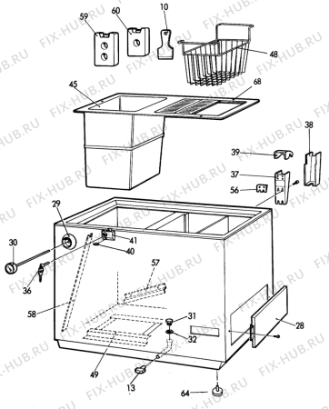 Взрыв-схема холодильника Electrolux TCW1990 - Схема узла C30 Cabinet/interior B