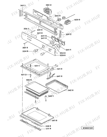 Схема №3 AKG 684 AV с изображением Фиксатор для электропечи Whirlpool 481946689108