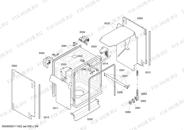 Схема №6 CG463J7 с изображением Краткая инструкция для посудомойки Bosch 00691931