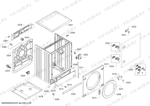 Взрыв-схема стиральной машины Bosch WIA20001ES, 7 Kg - Схема узла 02
