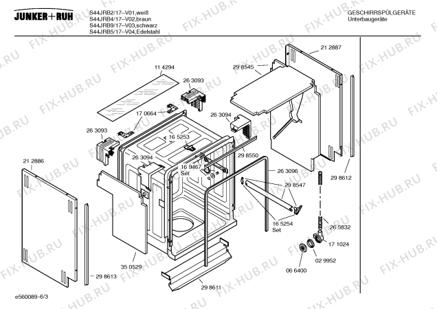 Схема №6 S44JRB4 с изображением Переключатель для посудомоечной машины Bosch 00172621