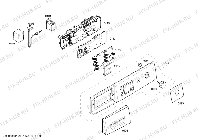Схема №4 WS08X460IT x08.46 с изображением Краткая инструкция для стиральной машины Bosch 00729974