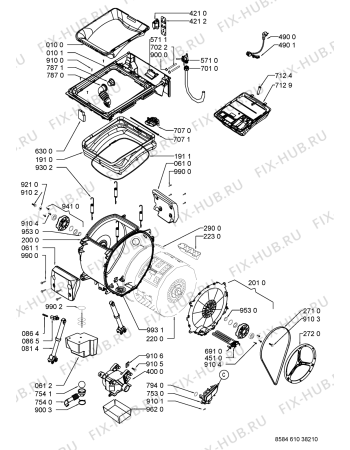 Схема №2 TLS6-1 WAS с изображением Блок управления для стиралки Whirlpool 480111104769