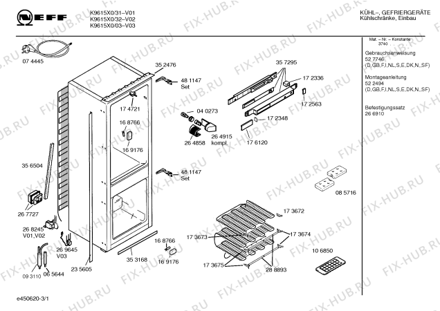Схема №3 K9615X1 KG425 с изображением Дверь для холодильной камеры Bosch 00216078