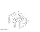 Схема №5 3HT505B с изображением Передняя часть корпуса для электропечи Bosch 00438757