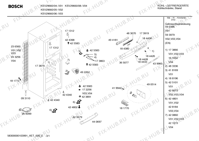 Схема №3 KGU40642 с изображением Крышка для холодильника Bosch 00419943
