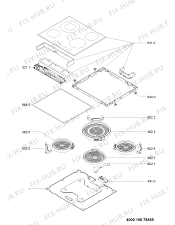 Схема №1 AKT 8600/BA с изображением Втулка для плиты (духовки) Whirlpool 481010679679