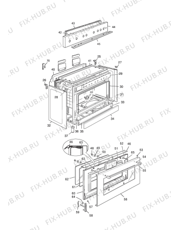 Взрыв-схема плиты (духовки) DELONGHI PGVX 965 GHI - Схема узла 2