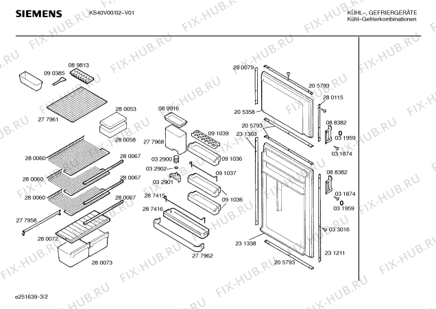 Схема №3 KS40V00 с изображением Конденсатор для холодильника Bosch 00232233