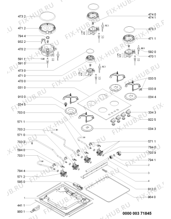 Схема №1 AKM403/NB/01 с изображением Втулка для плиты (духовки) Whirlpool 480121103799