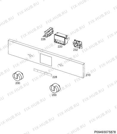 Взрыв-схема плиты (духовки) Zanussi ZZK47901XX - Схема узла Command panel 037