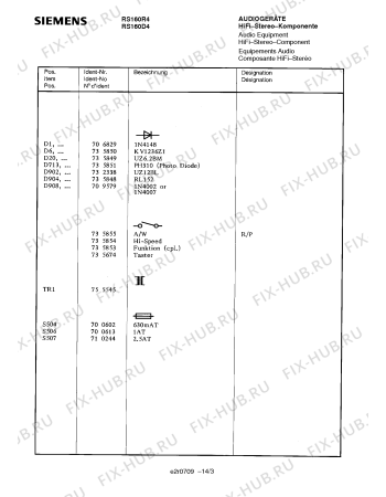 Схема №12 RS160R4 с изображением Пульт дистанционного управления для аудиотехники Siemens 00755597