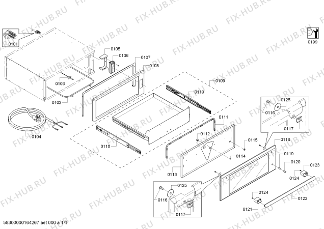 Схема №1 WD27JS с изображением Выдвижной ящик для духового шкафа Bosch 00688494