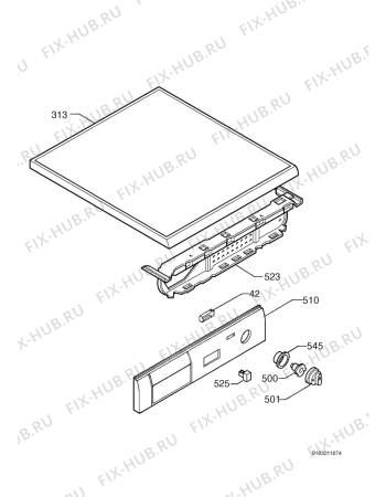 Взрыв-схема комплектующей Zanussi Electrolux TDS302T - Схема узла Command panel 037