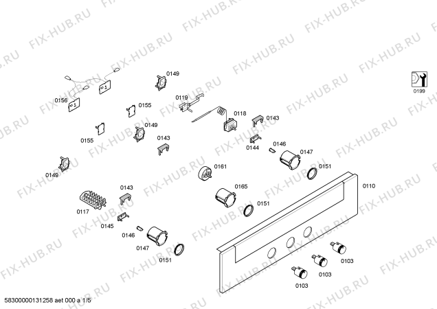 Схема №5 4HT425B с изображением Блок подключения для плиты (духовки) Bosch 00605941