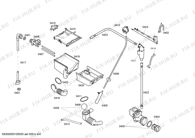 Взрыв-схема стиральной машины Siemens WXL962PL Siwamat XL962 - Схема узла 04