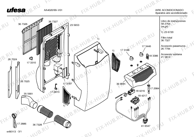 Схема №2 AA4020 POLAR SYSTEM HEAT & COMFORT с изображением Кабель для кондиционера Bosch 00488219