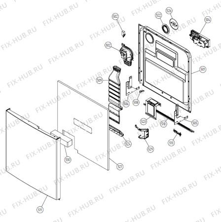 Взрыв-схема посудомоечной машины Gorenje DM 63 SE   -White Bi Soft (900001133, DW20.2) - Схема узла 05