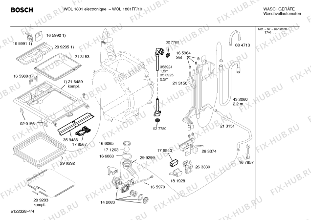 Взрыв-схема стиральной машины Bosch WOL1801FF WOL1801 electronique - Схема узла 04