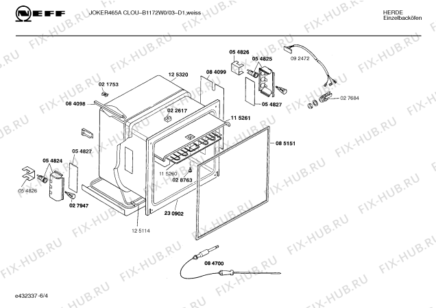 Схема №6 195307175 JOKER 465 A CLOU с изображением Индикатор для духового шкафа Bosch 00271735