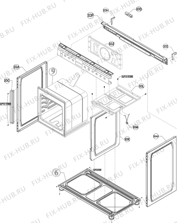 Схема №7 KK92202HW (354964) с изображением Дверь (стекло) духовки для духового шкафа Gorenje 370069