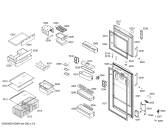 Схема №4 KDN40A20 с изображением Дверь для холодильника Bosch 00248799