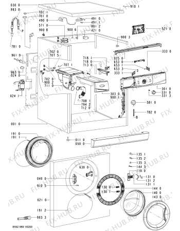 Схема №2 AWO/D 5809 с изображением Модуль (плата) для стиралки Whirlpool 480111102748