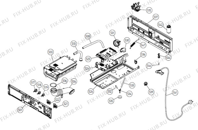 Взрыв-схема стиральной машины Gorenje W6021 with door US   -Titanium #107602116 (900003217, WM33AUS) - Схема узла 05