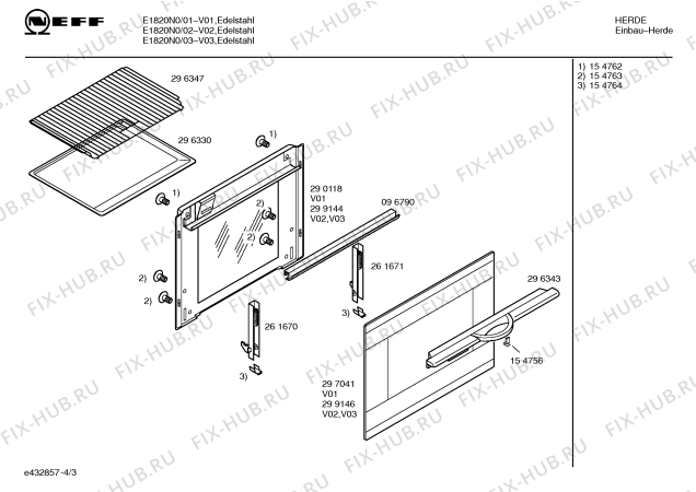 Схема №4 CH21550 с изображением Внешняя дверь для плиты (духовки) Bosch 00297041