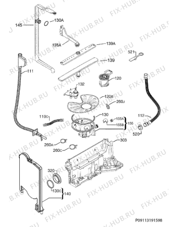 Взрыв-схема посудомоечной машины Electrolux ESF9450LOX - Схема узла Hydraulic System 272