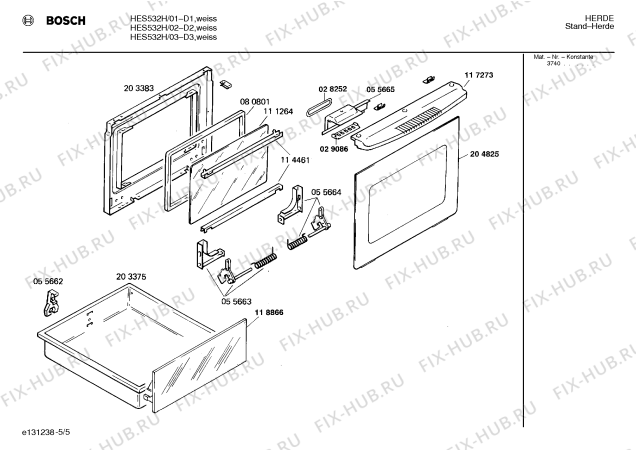 Схема №4 HES532H с изображением Панель для духового шкафа Bosch 00272956