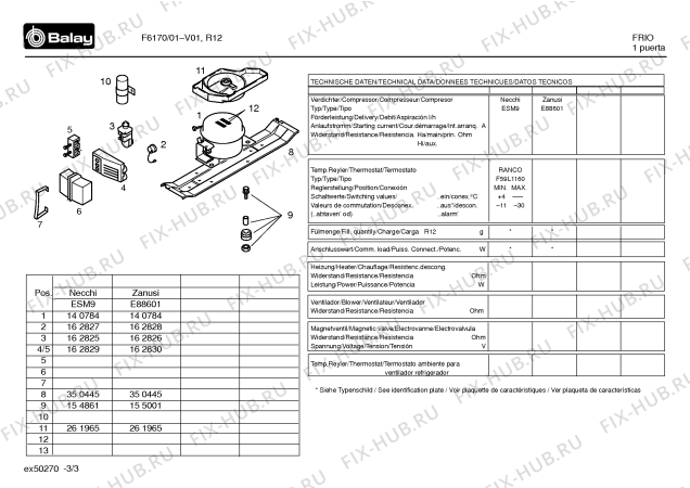 Схема №3 F6170 с изображением Колесо для холодильника Bosch 00167209