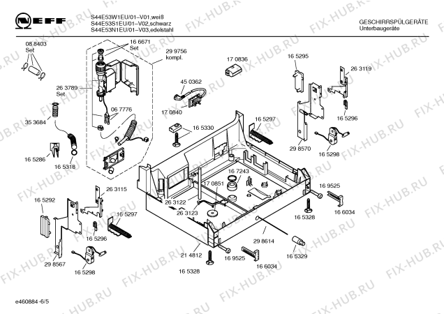 Схема №5 S44E53W1EU с изображением Ручка выбора программ для посудомойки Bosch 00425296
