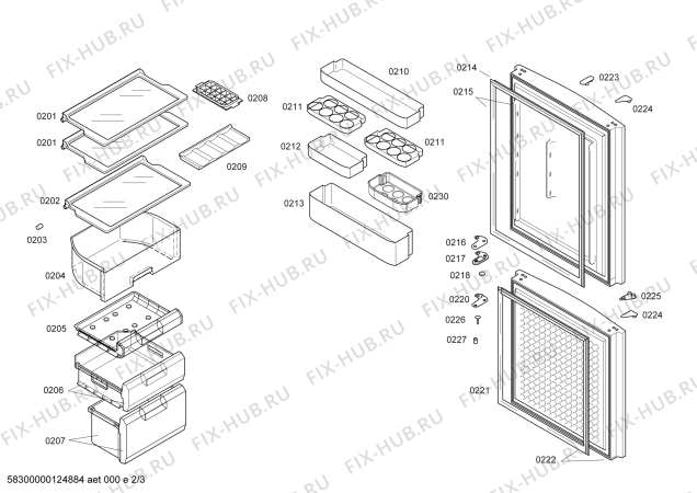 Схема №3 KK20V0191W с изображением Выдвижной ящик для холодильника Siemens 00240468