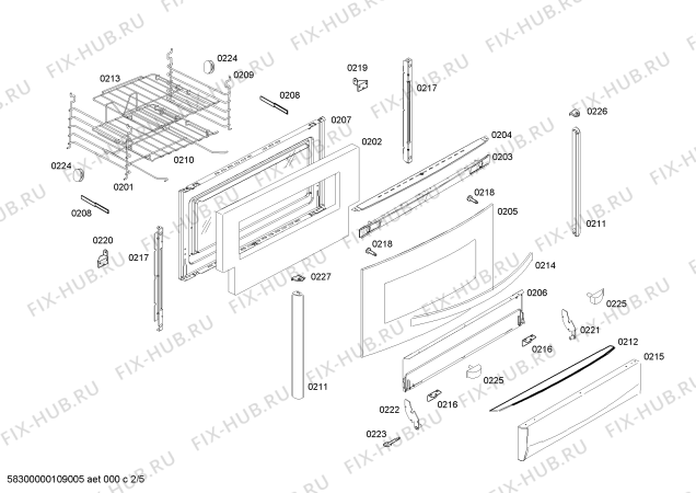 Взрыв-схема плиты (духовки) Bosch HSK47P31E9 LBF3 II SILVER PISO CKD (LC-10) - Схема узла 02