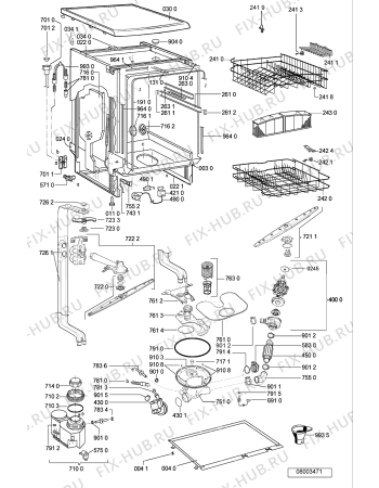 Схема №2 ADP 4400 WH с изображением Обшивка для посудомоечной машины Whirlpool 481245372468