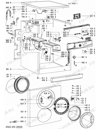 Схема №2 AWO/D 42200/1 с изображением Микромодуль для стиралки Whirlpool 480111101964