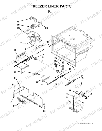 Схема №9 5MFX257AA с изображением Всякое для холодильника Whirlpool 482000012363