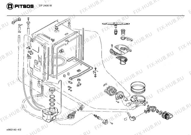 Схема №4 SMIDDA6CH VW 7641 H13 с изображением Переключатель для посудомоечной машины Bosch 00057296