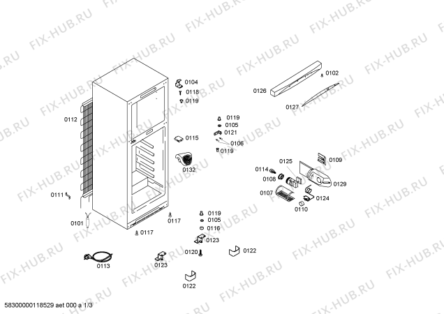 Схема №3 BD2101TE с изображением Панель для холодильной камеры Bosch 00666334