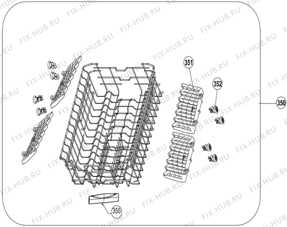 Взрыв-схема посудомоечной машины Gorenje GS53250W (440501, T14) - Схема узла 02