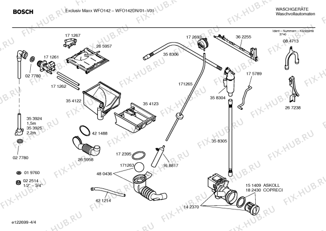 Схема №2 WFO142DN Exclusiv Maxx WFO142 с изображением Инструкция по установке и эксплуатации для стиралки Bosch 00590153